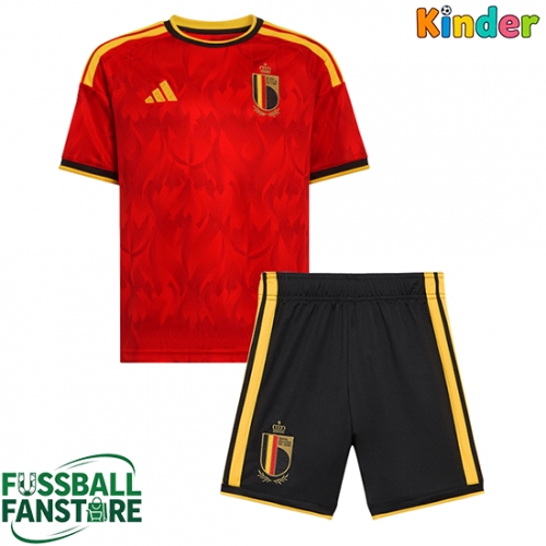 Belgien Replik Heimtrikot Kinder WM 2026 Kurzarm (+ Kurze Hosen)